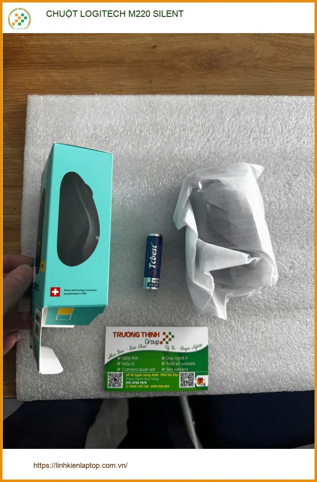Anh Quang lập trình viên tìm chuột Logitech M220 Silent Quận 10 giá rẻ ảnh thực tế 1