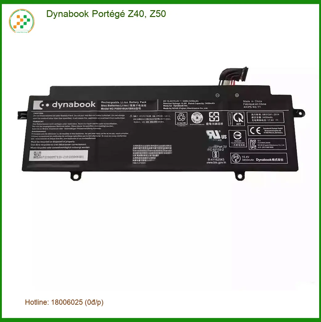 Pin Laptop Dynabook Z40 Z50 - Thay Lấy Liền, Giá Rẻ Nhất TPHCM