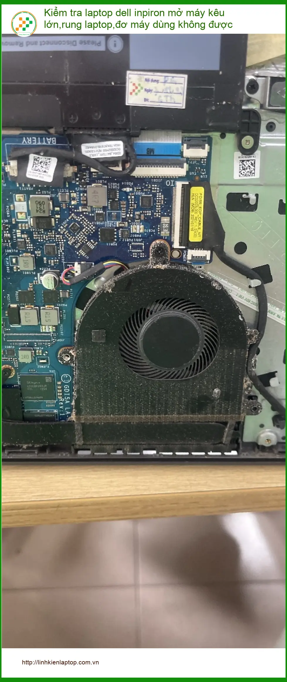 Dịch vụ sửa laptop dell inpiron lỗi kêu, rung, đơ Quận Phú Nhuận - Chú Tám thợ. ảnh thực tế 2