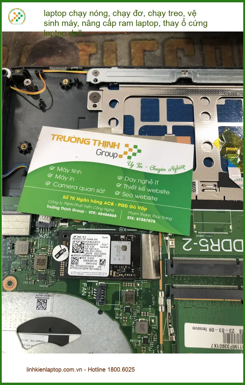 Dịch vụ sửa laptop Dell chạy nóng, đơ, treo Quận Bình Thạnh - Anh Quân hết lo ảnh thực tế 1