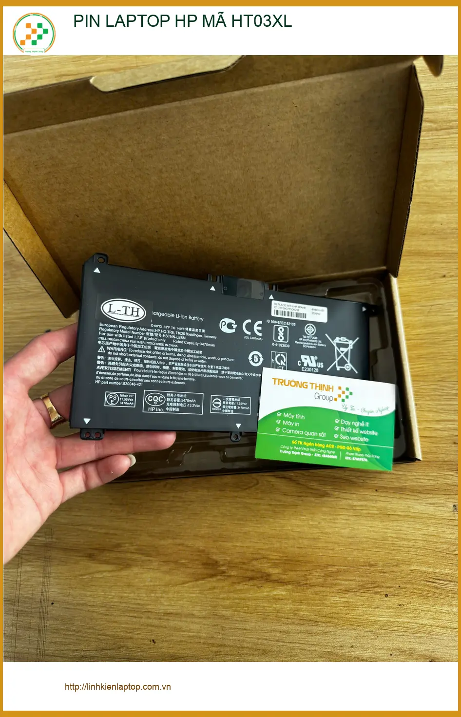 Anh Quang nhân viên IT tìm chỗ thay pin laptop HP HT03XL Quận 10 lấy ngay ảnh thực tế 1