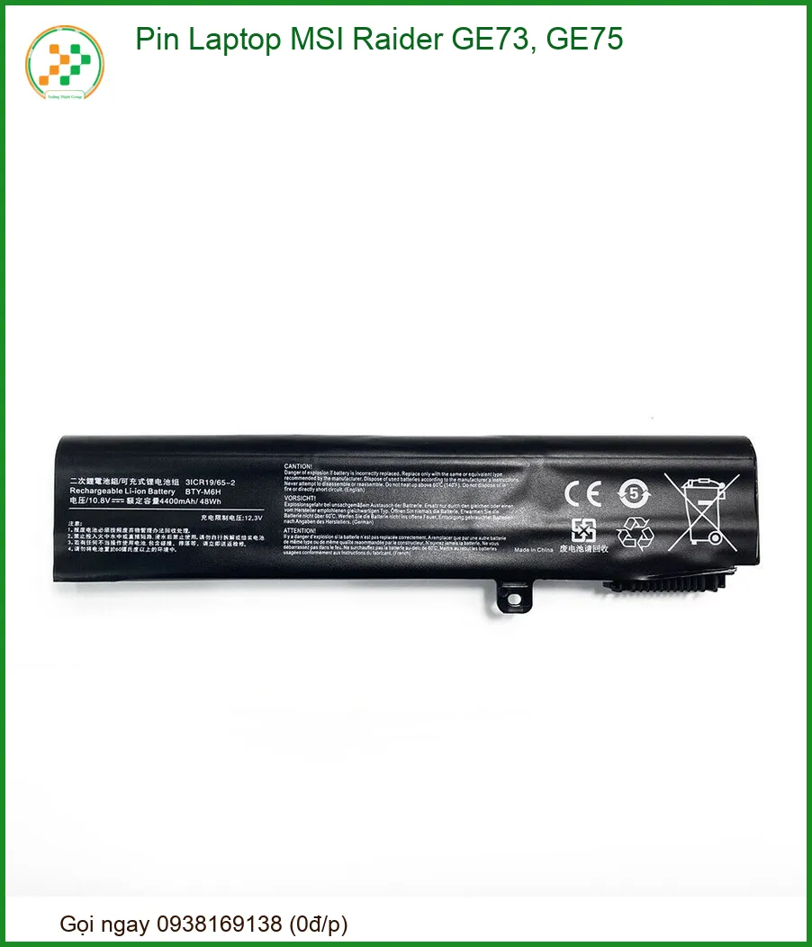 Pin Laptop MSI Raider GE73, GE75 - Thay Lấy Liền, Chính Hãng Giá Tốt