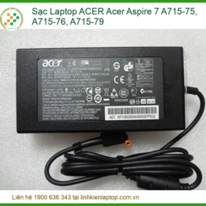 Sạc Laptop Acer Acer Aspire 7 A715-75, A715-76, A715-79 Chính Hãng - Thay Thế Uy Tín Tphcm