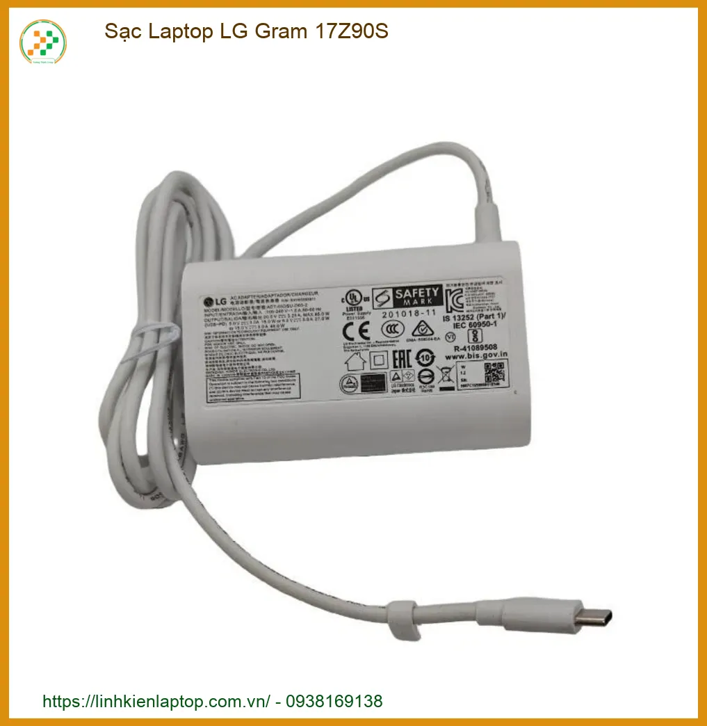 Sạc Laptop LG Gram 17Z90S chính hãng - Địa chỉ thay lấy liền TPHCM