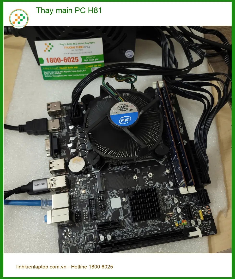 Anh Trực kỹ sư lắp main mới - Cửa hàng Thay main PC H81 Quận Tân Bình uy tín