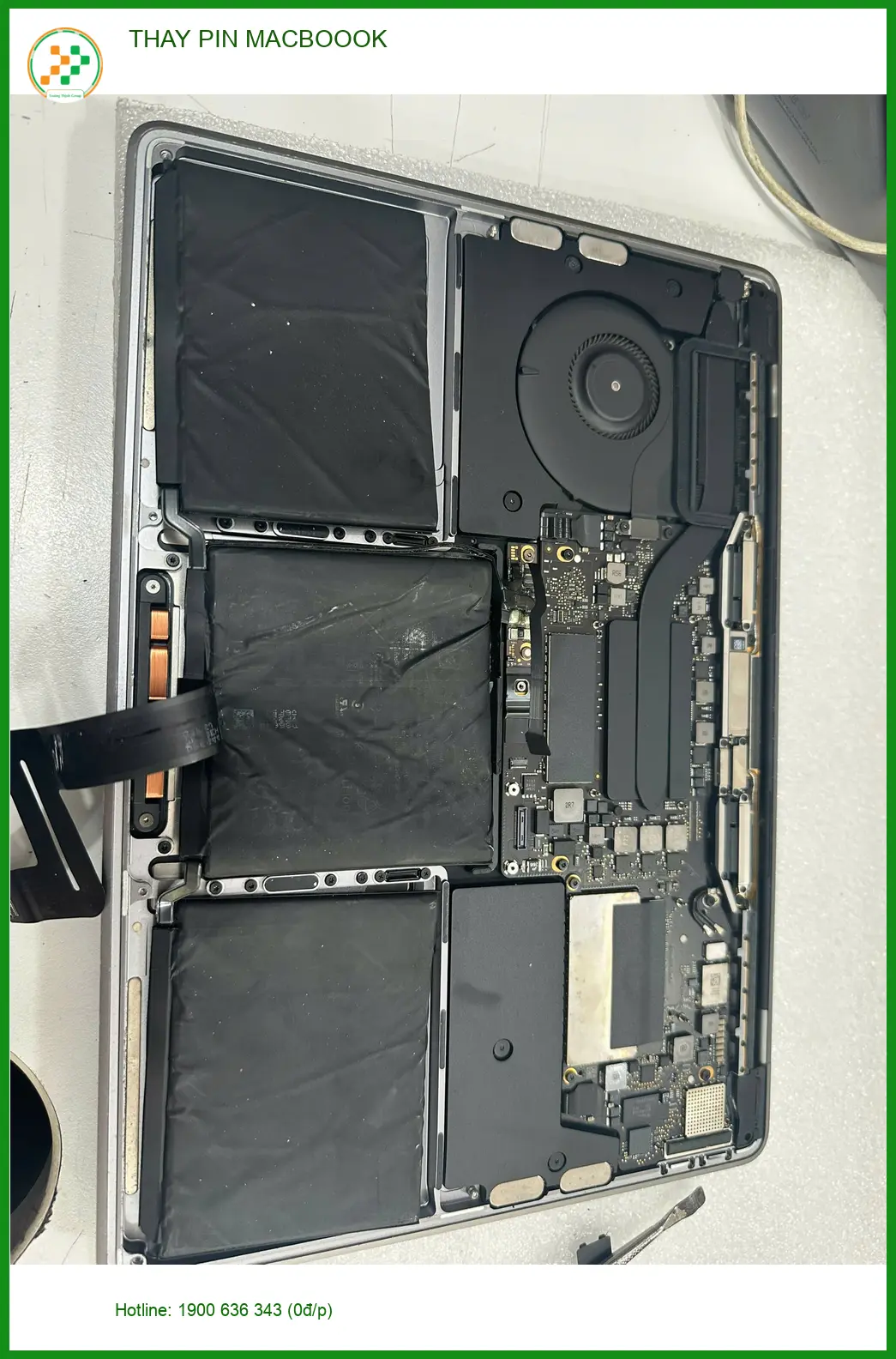 Anh Bình kế toán tìm chỗ thay pin Macbook Quận Gò Vấp ảnh thực tế 1