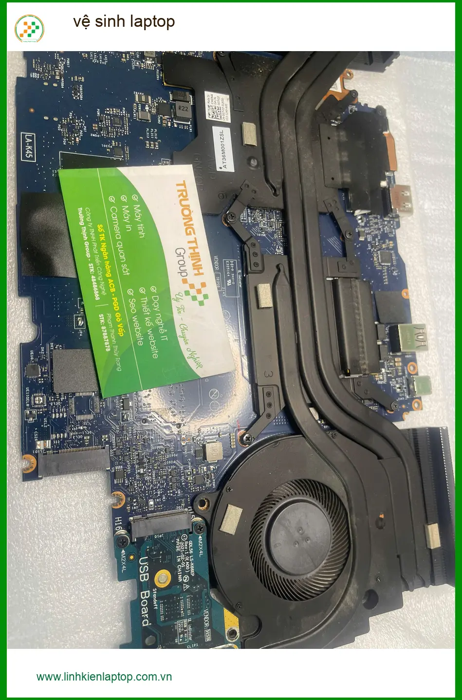Anh Khải thiết kế đồ họa review dịch vụ vệ sinh laptop Quận Thủ Đức ảnh thực tế 2