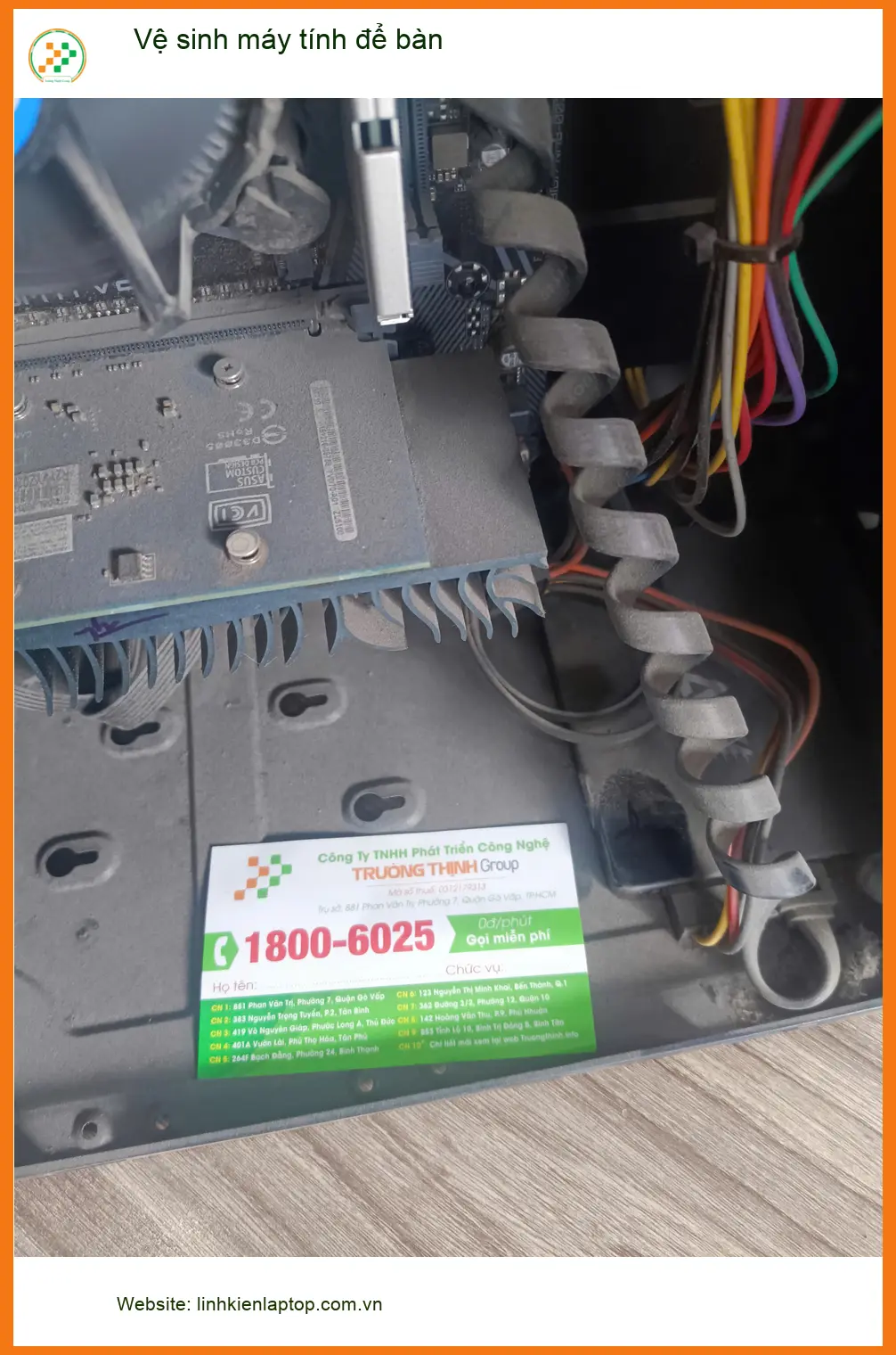 Dịch vụ vệ sinh máy tính để bàn Quận Tân Phú uy tín - Bác Kiên IT review ảnh thực tế 1