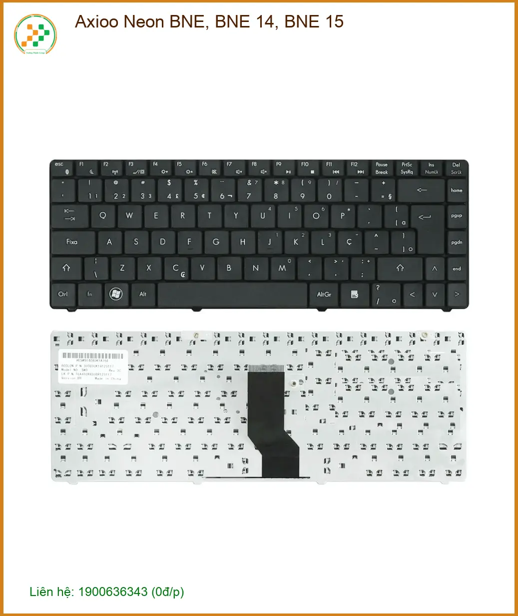 Bàn phím Laptop Axioo Neon BNE 14 15 - Thay Nhanh Lấy Liền Chỉ 5 Phút TPHCM