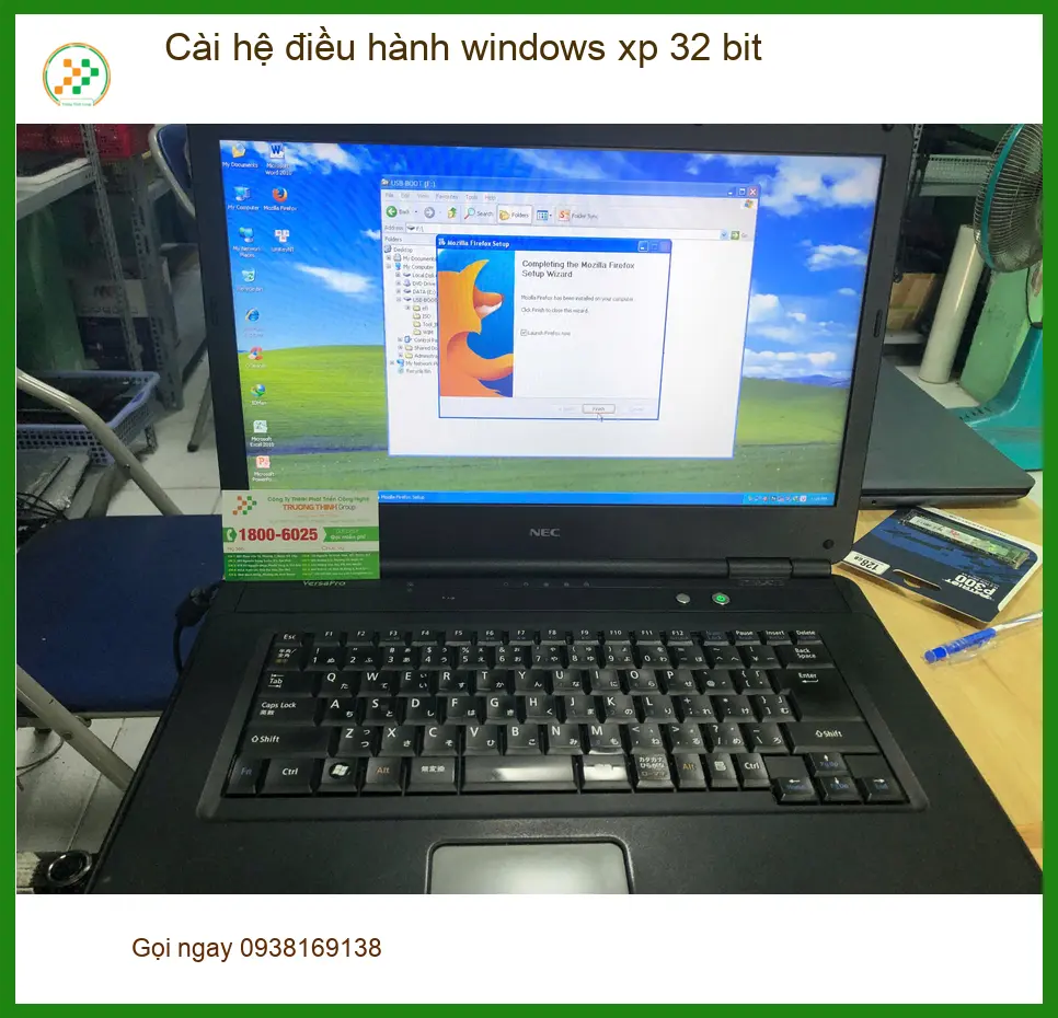 Chú Quang ở Bình Tân cài windows xp 32 bit cho máy bàn cũ ảnh thực tế 1