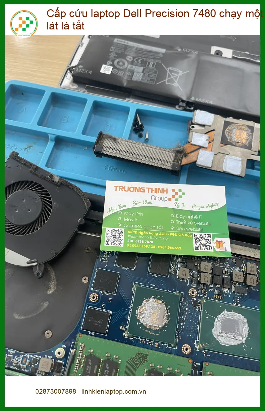 Cô Thuý quản lý gặp sự cố - Sửa laptop Dell Precision 7480 chạy lát tắt Quận Phú Nhuận ảnh thực tế 1