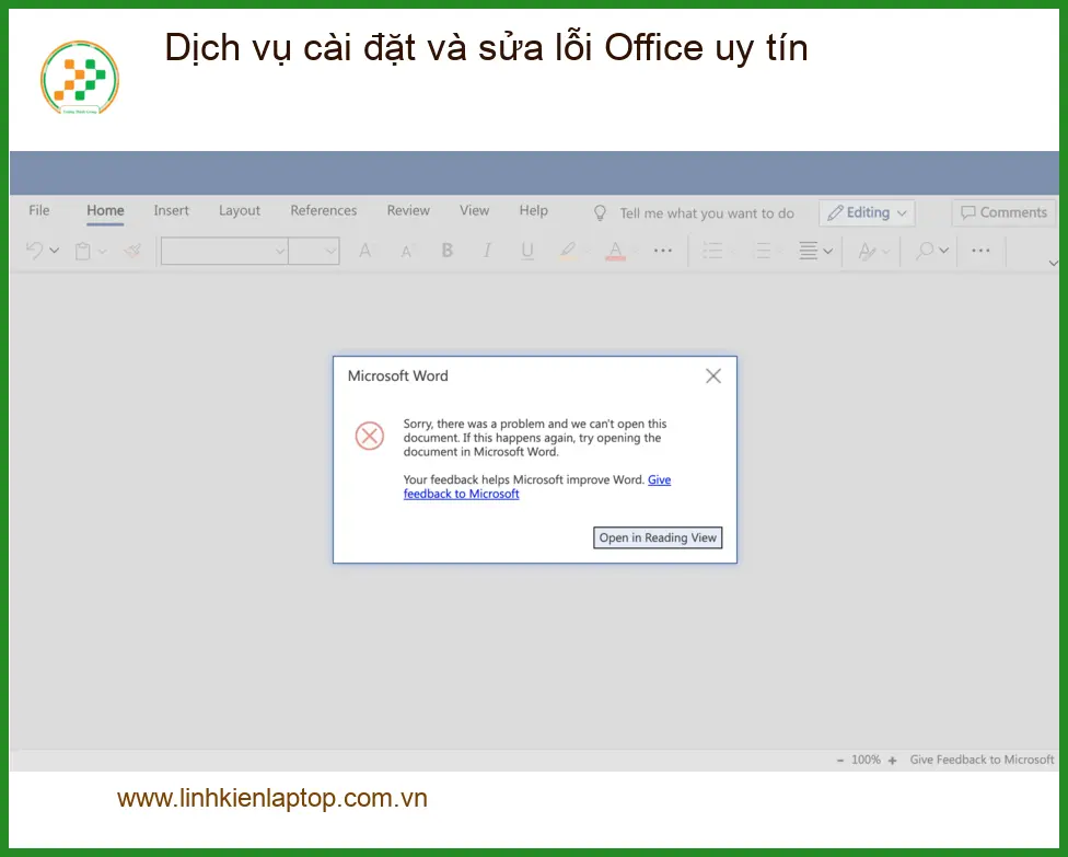 Văn phòng Dịch vụ cài đặt và sửa lỗi Office uy tín - Trung tâm hỗ trợ gần đây