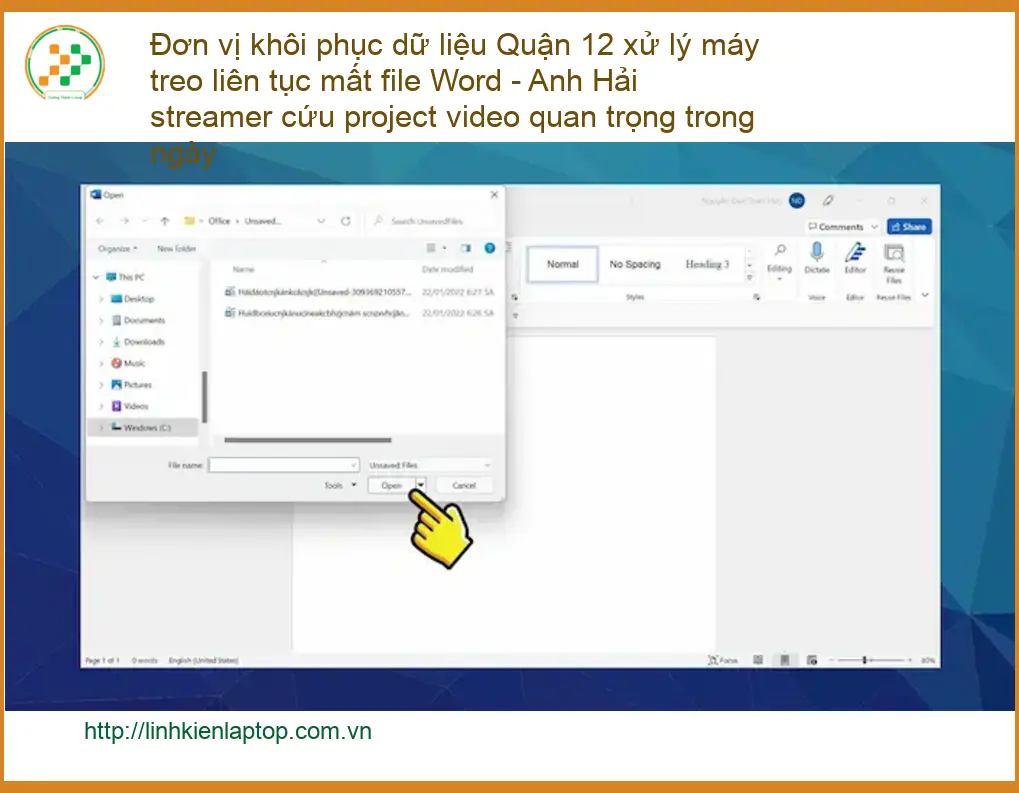 Khôi Phục Dữ Liệu Quận 12 máy treo mất file - Đơn vị cứu dữ liệu khẩn cấp