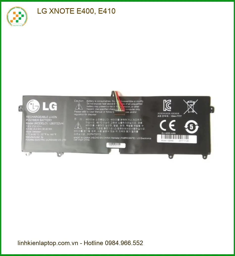 Pin Laptop LG XNOTE E400 E410 - Thay Nhanh TPHCM | Giá Rẻ Hôm Nay | Gần Nhất