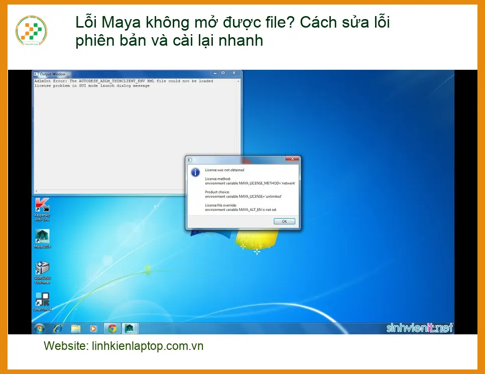Lỗi Maya không mở file? Sửa phiên bản, cài lại nhanh - Cách tự xử lý