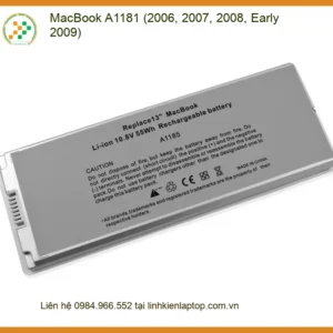 Pin Laptop APPLE MacBook A1181 - Thay Nhanh Trong Ngày TPHCM