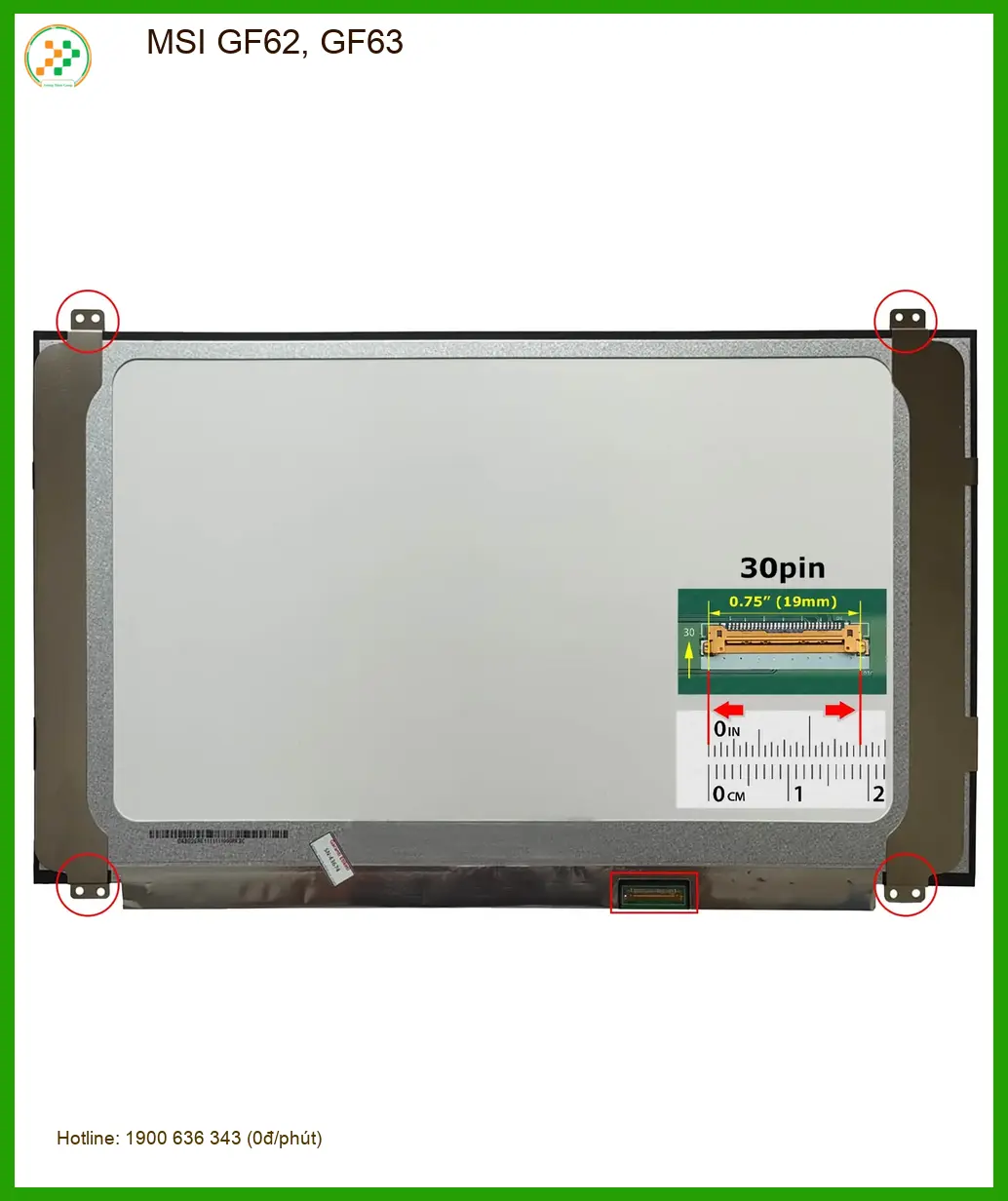 Màn hình Laptop MSI GF62, GF63 - Thay nhanh trong ngày TPHCM | Giá rẻ