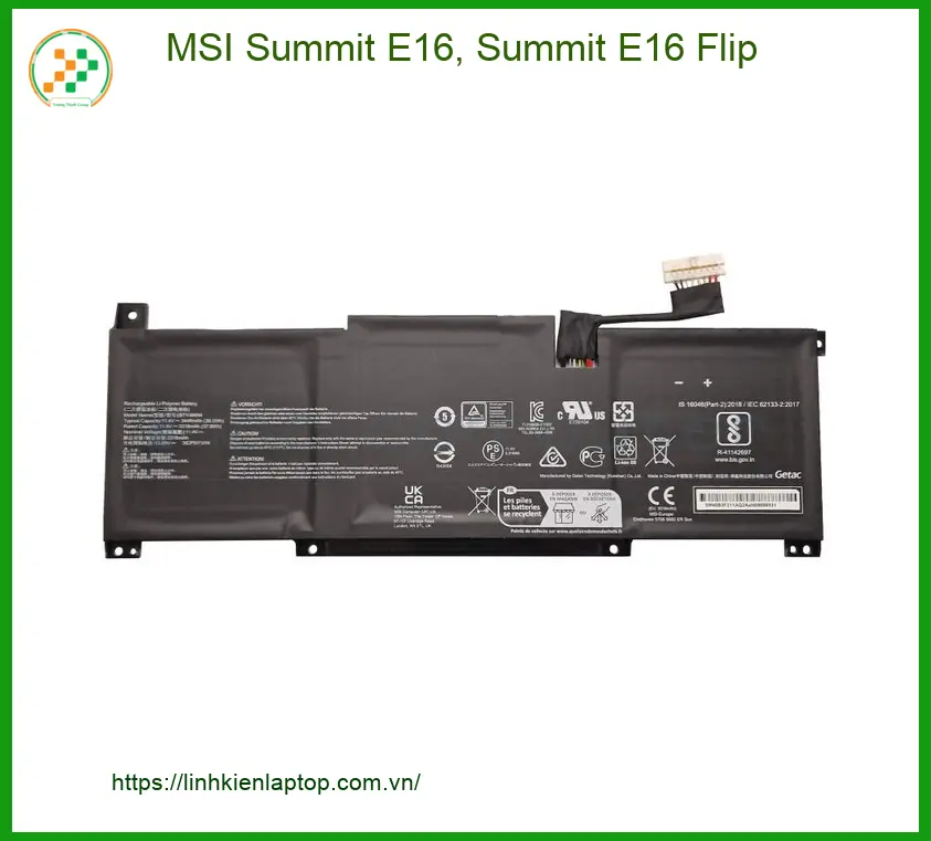 Pin Laptop MSI Summit E16, E16 Flip - Thay Lấy Liền - Giá Tốt TPHCM