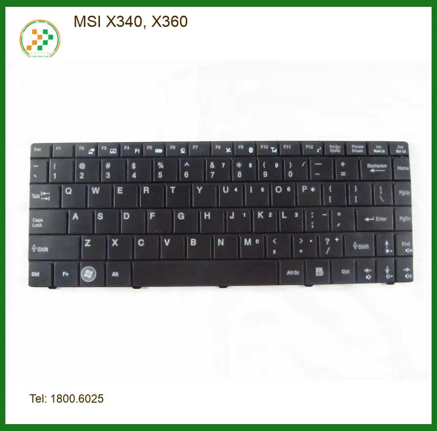 Bàn phím Laptop MSI X340, X360 - Thay Lấy Liền TPHCM Giá Rẻ