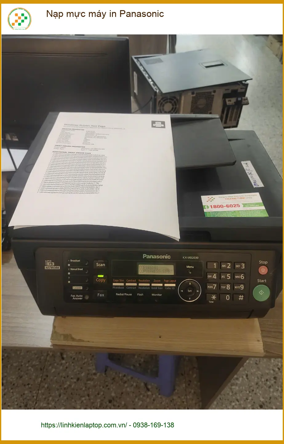 Tiệm Nạp mực máy in Panasonic Quận 7 giá rẻ - Bác Phong chia sẻ ảnh thực tế 1