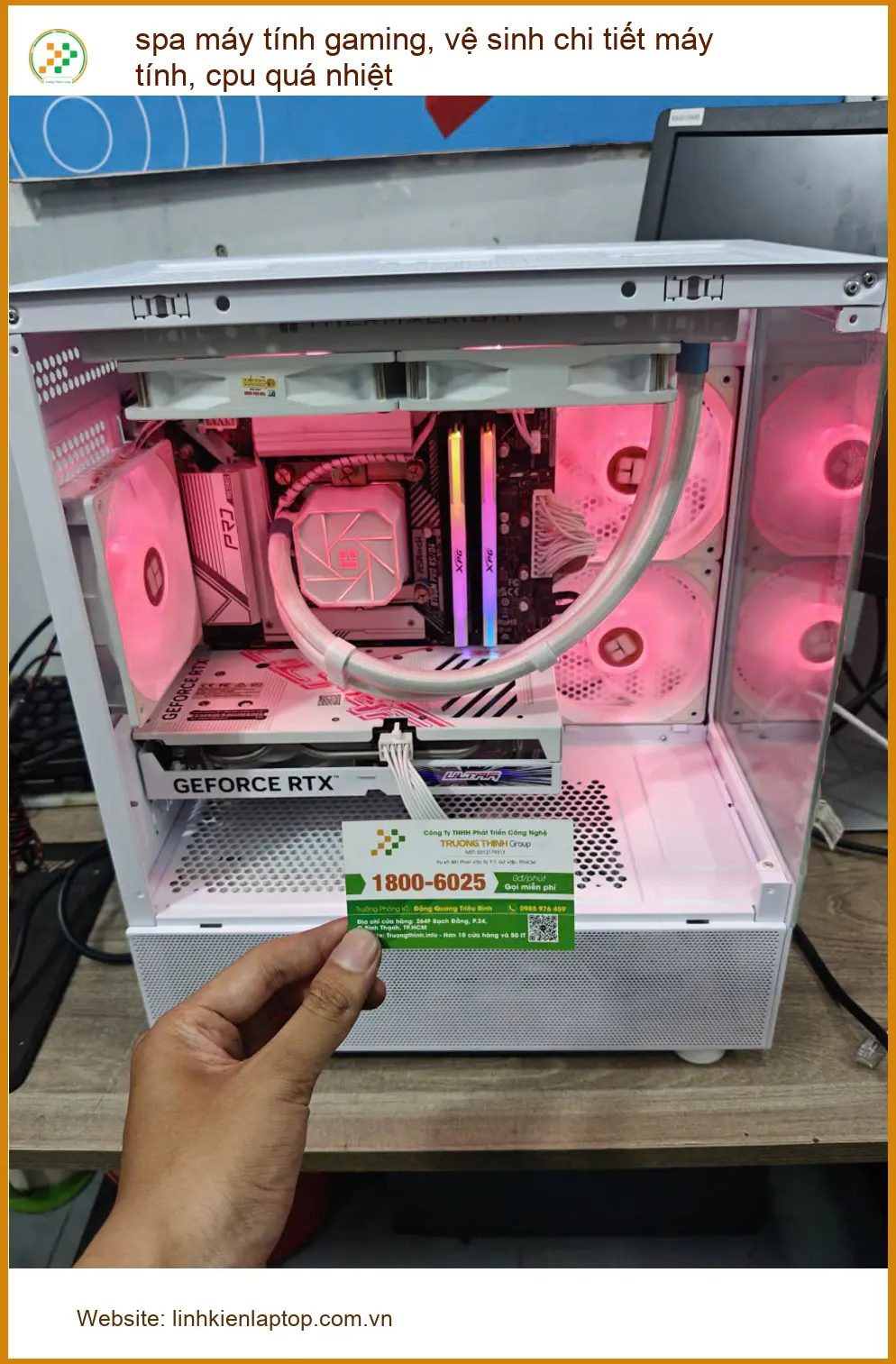Bác Minh streamer và tiệm vệ sinh máy tính gaming cpu quá nhiệt Quận Bình Thạnh ảnh thực tế 1