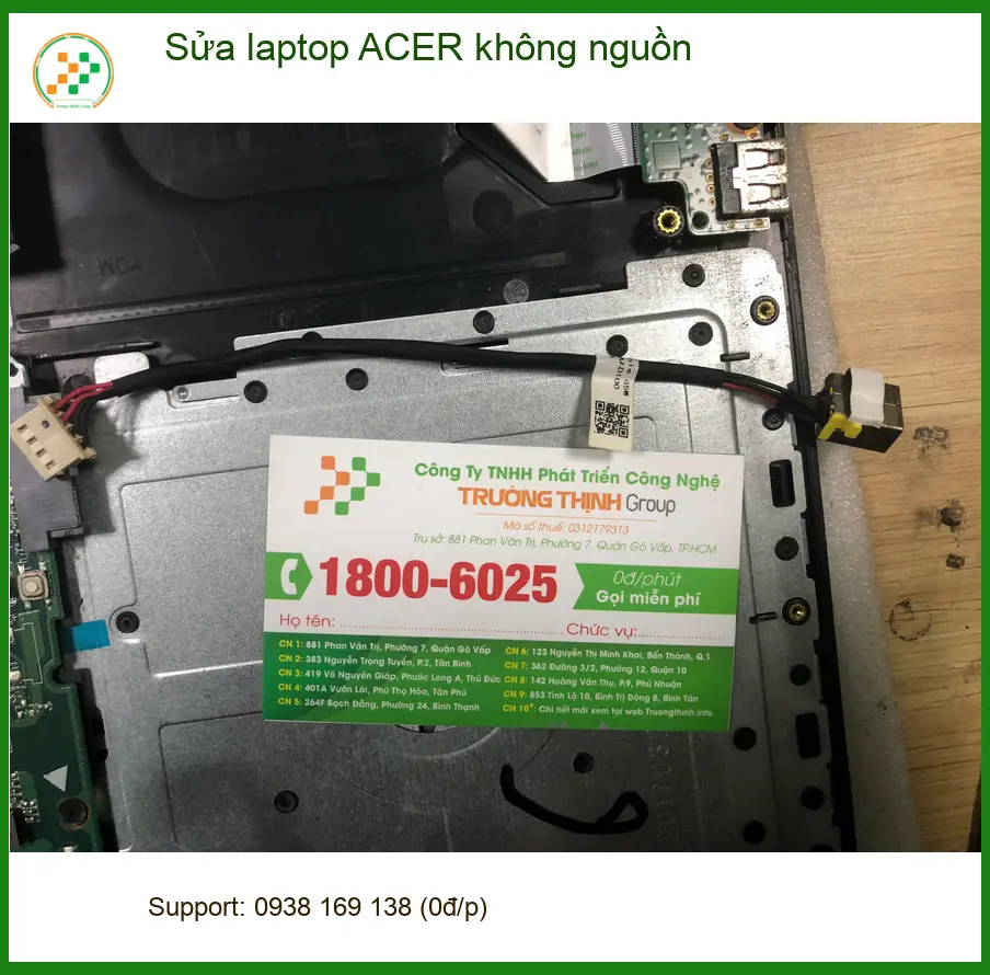 Anh Khải IT tìm chỗ sửa laptop ACER không nguồn Quận Bình Tân lấy ngay ảnh thực tế 2
