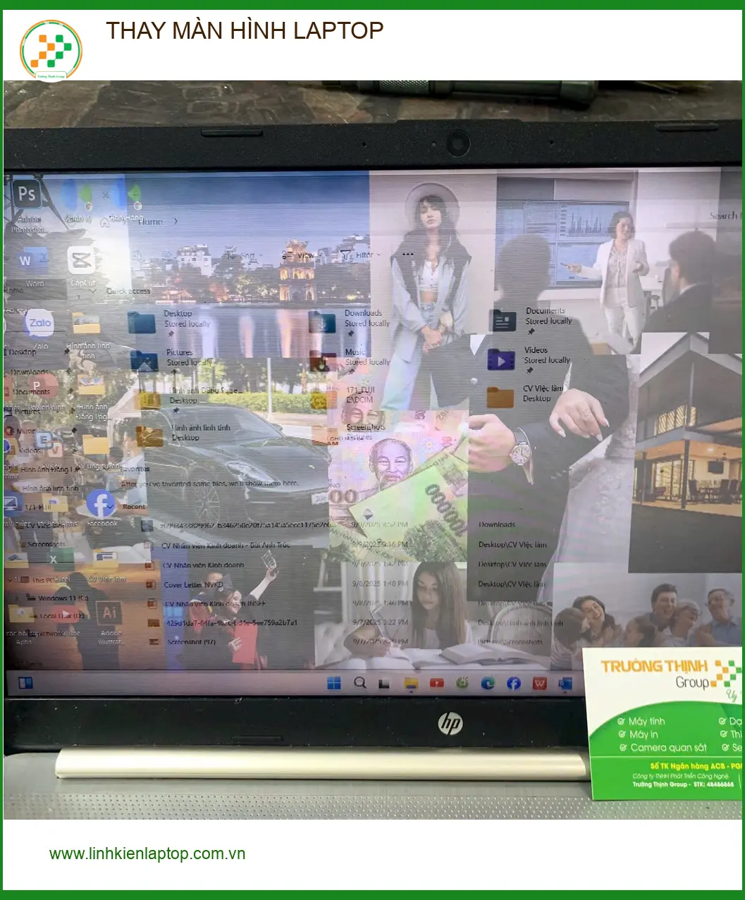Trung tâm thay màn hình laptop Quận Bình Thạnh lấy ngay - Bà Thu giáo viên bận rộn ảnh thực tế 1