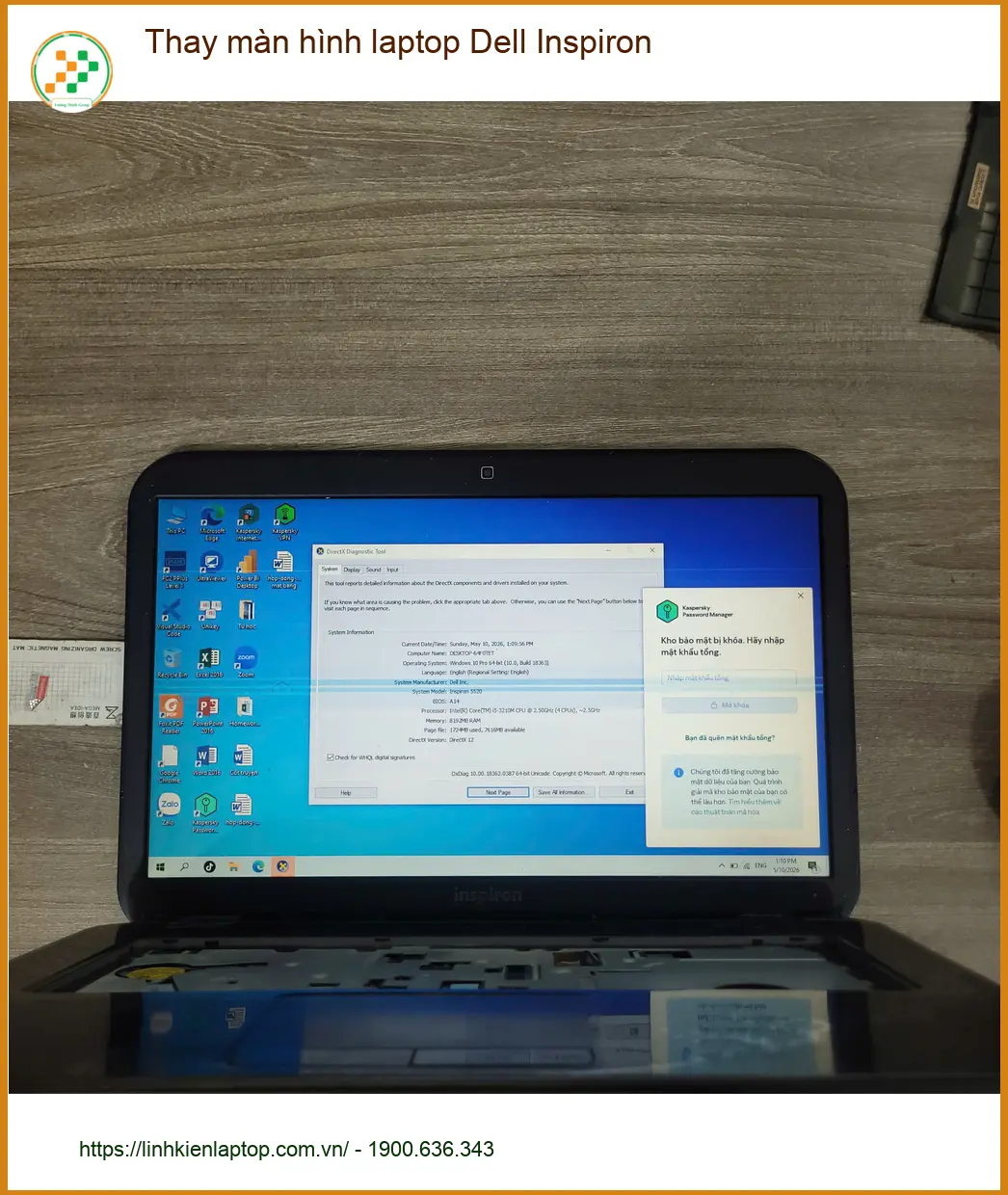 Anh Phúc designer thay màn hình laptop Dell Inspiron Tân Bình lấy ngay ảnh thực tế 1