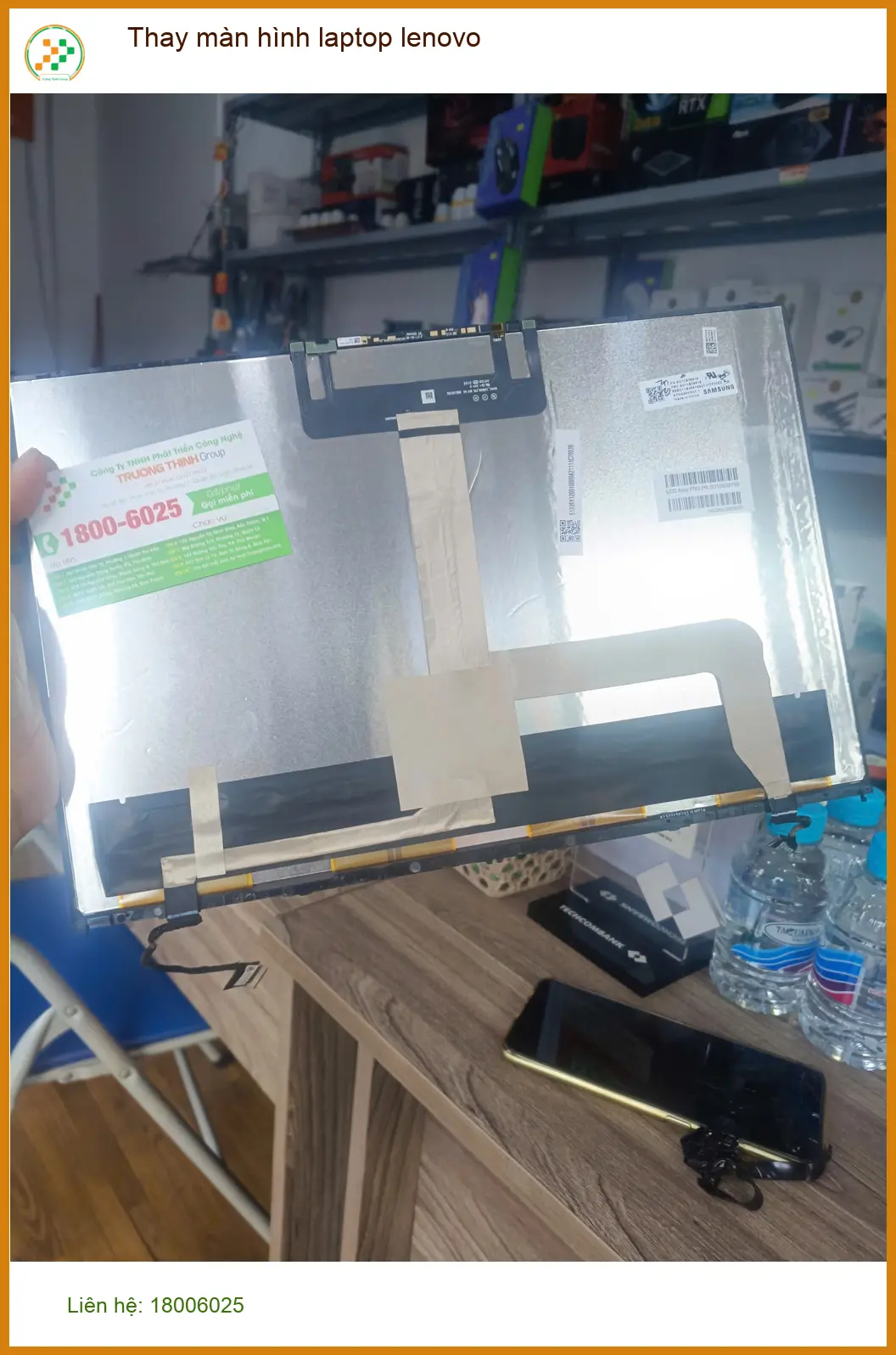 Anh Trường kiến trúc sư Quận Tân Phú tìm trung tâm thay màn hình laptop lenovo bị sọc ảnh thực tế 1