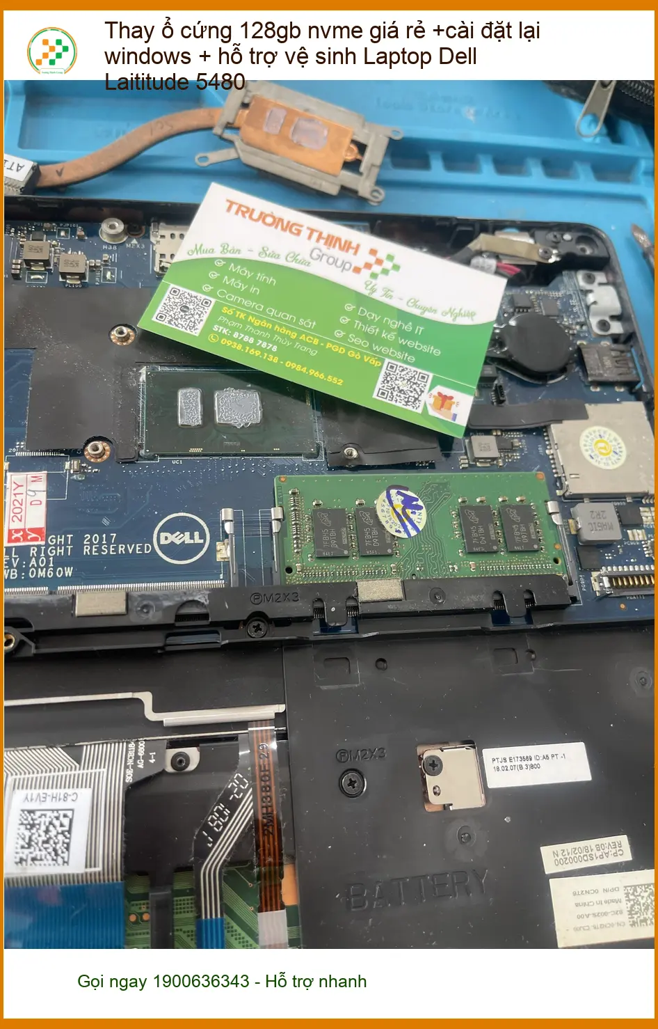 Thay NVMe 128GB Dell Latitude 5480 Q.Phú Nhuận - Chị Hà ảnh thực tế 1