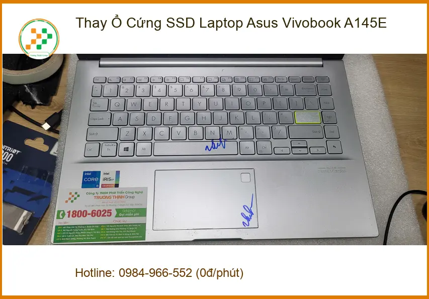Bác Minh nhân viên văn phòng ở Bình Tân cần thay SSD Laptop Asus Vivobook A145E ảnh thực tế 2