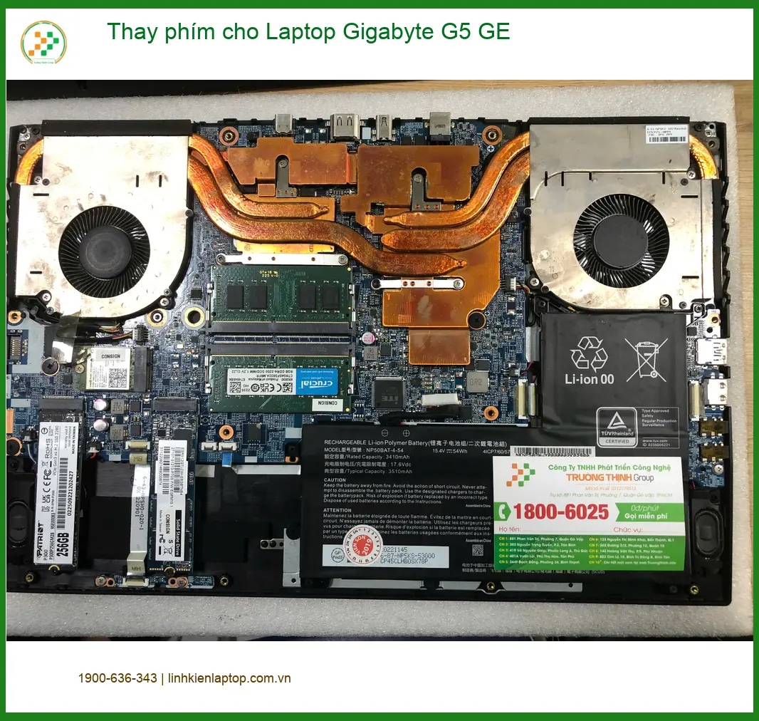 Bạn Hà sinh viên thay phím Laptop Gigabyte G5 GE Quận Bình Tân chỉ 30p ảnh thực tế 1