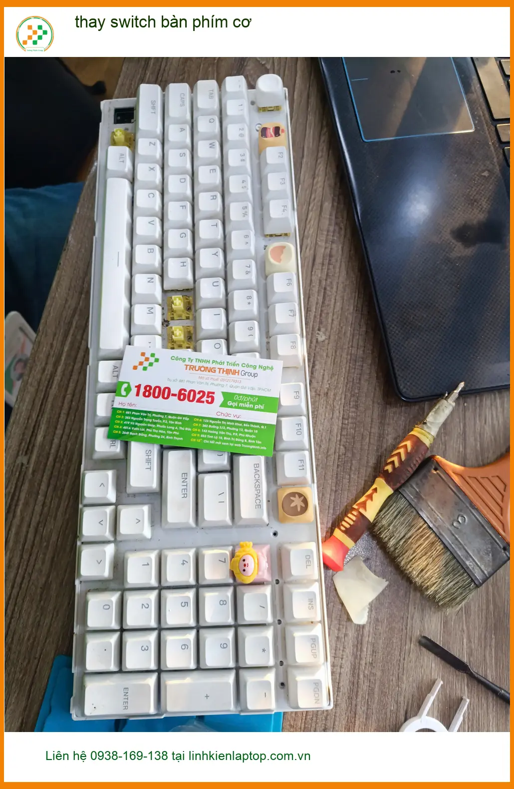 Cửa hàng thay switch bàn phím cơ Quận Tân Phú - Anh Khánh IT review ca sửa phím ảnh thực tế 1