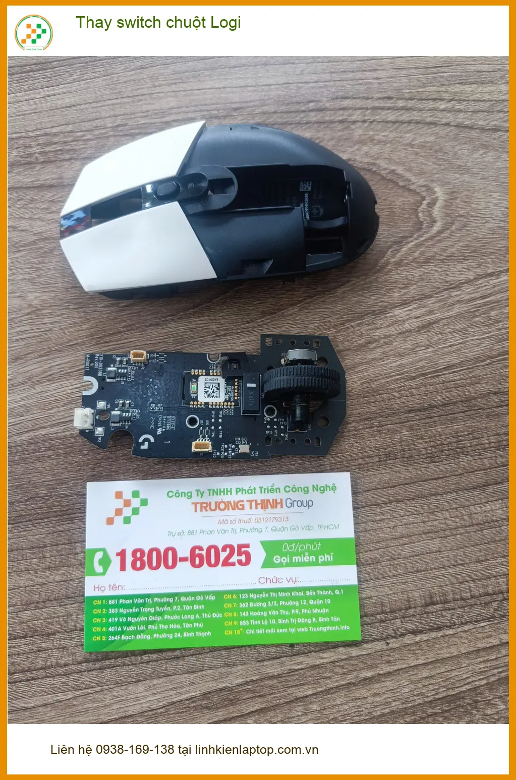 Chú Hùng chủ quán net ở Tân Phú - Thay switch chuột Logi lấy liền ảnh thực tế 2