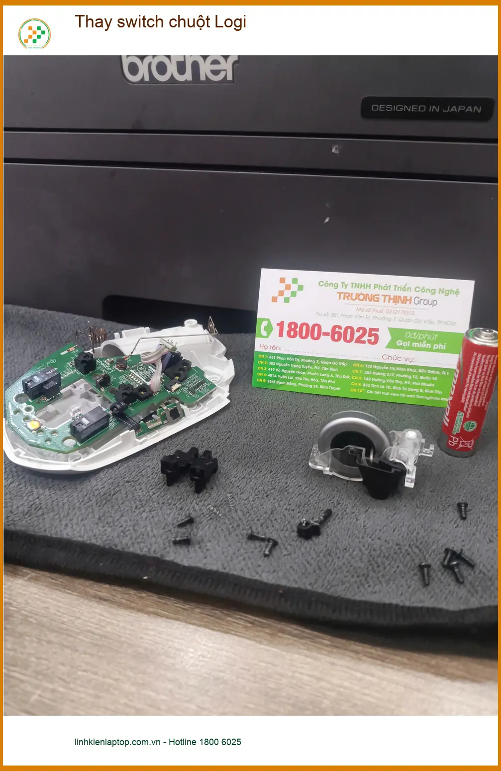 Anh Phước thợ sửa chuột review dịch vụ thay switch chuột Logi Quận Tân Phú ảnh thực tế 2