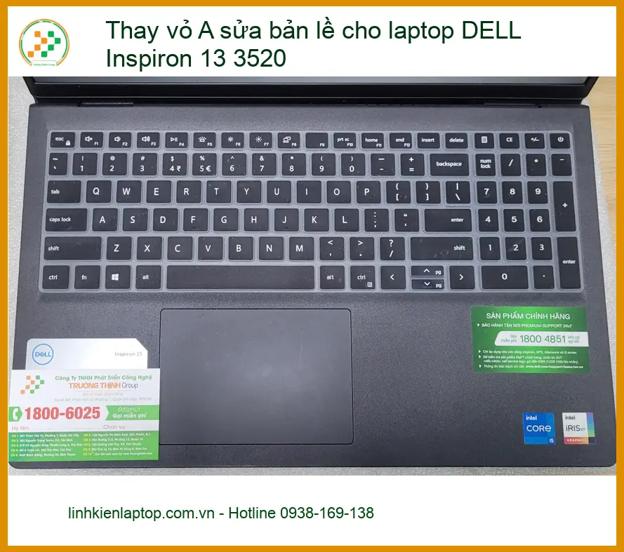 Thay vỏ A sửa bản lề laptop DELL Inspiron 13 3520 Quận Bình Tân ảnh thực tế 1