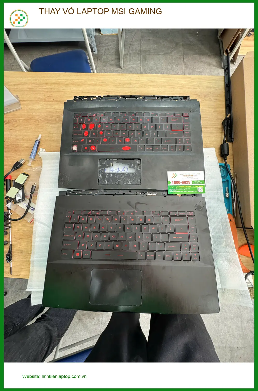 Chị Ngọc thay vỏ laptop MSI Gaming Quận 10 - Review dịch vụ lấy liền ảnh thực tế 1