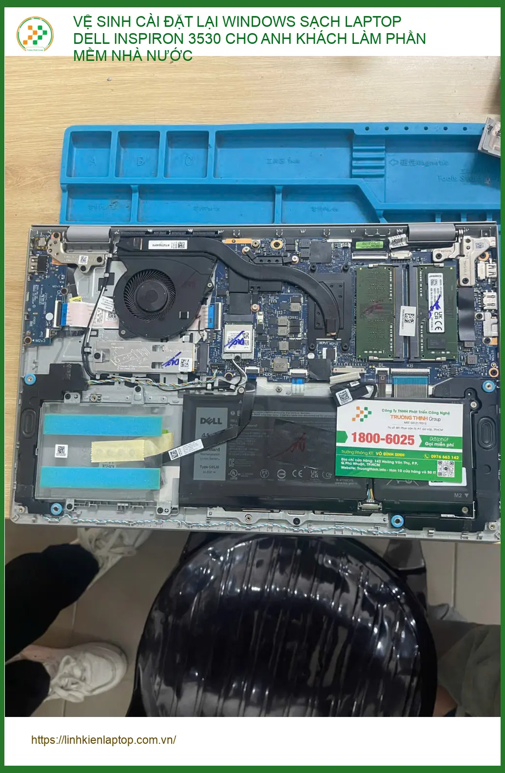 Dịch vụ vệ sinh cài Win Dell Inspiron 3530 cho Anh Khoa IT Q.PN ảnh thực tế 2