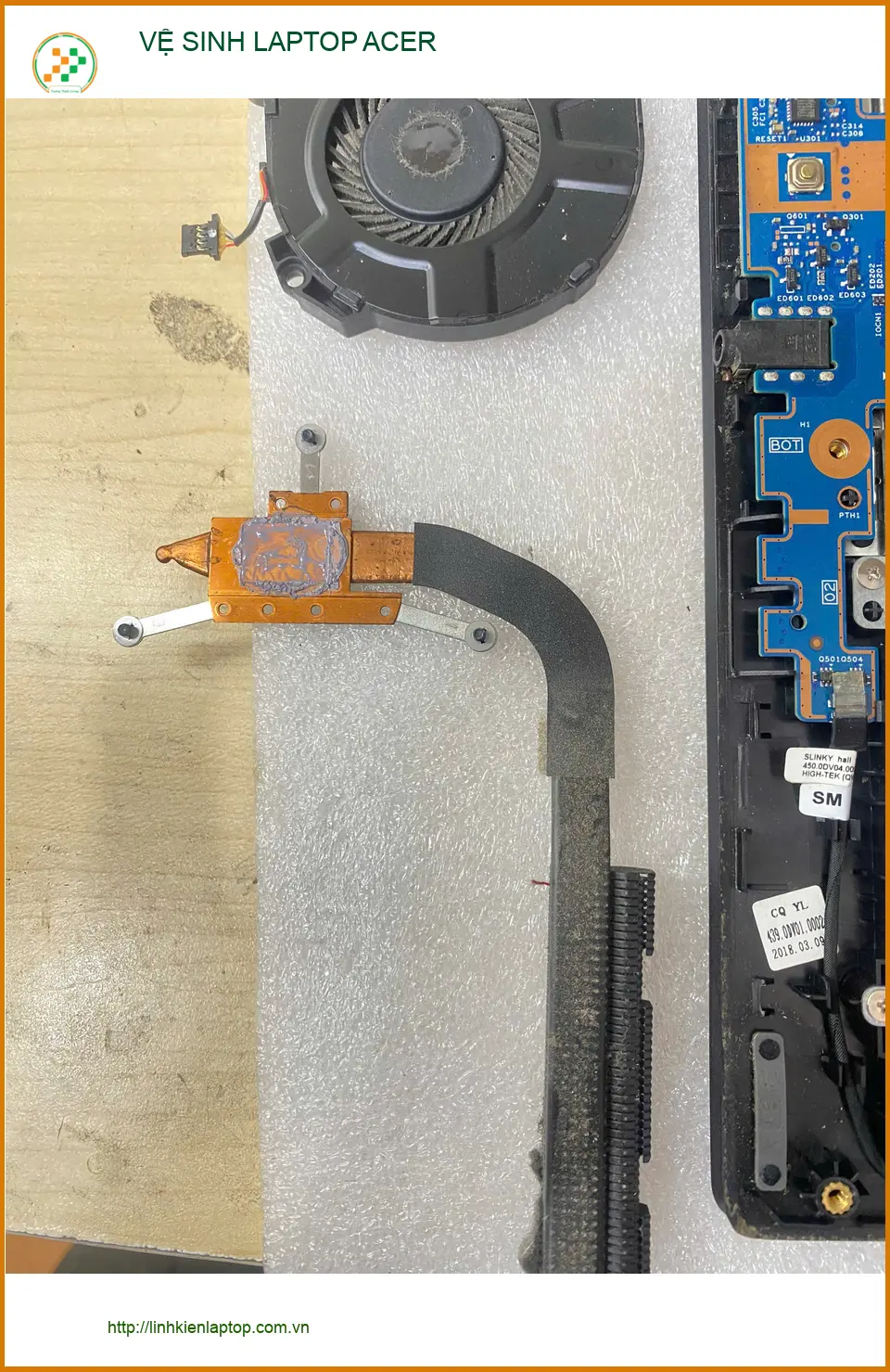 Trung tâm vệ sinh laptop Acer Quận Gò Vấp - Chị Thanh giải cứu máy chậm ảnh thực tế 1