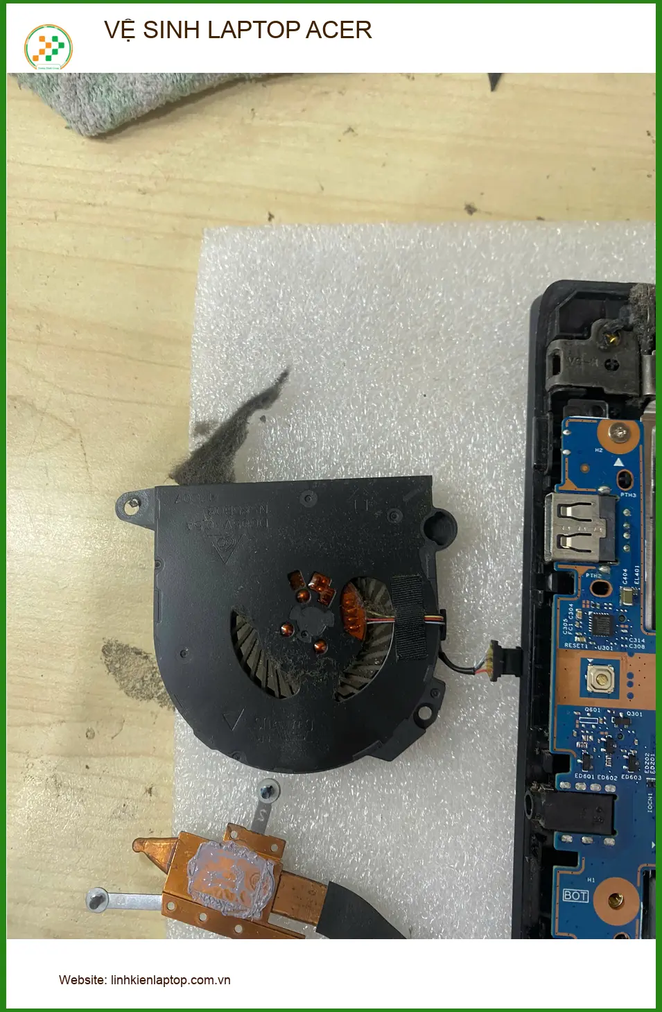 Trung tâm vệ sinh laptop Acer Quận Gò Vấp - Chị Thanh giải cứu máy chậm ảnh thực tế 2