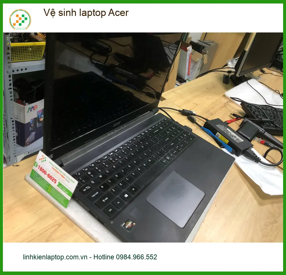 Bà Hoa máy nóng ran cần vệ sinh - Vệ sinh laptop Acer Quận Bình Tân ảnh thực tế 1