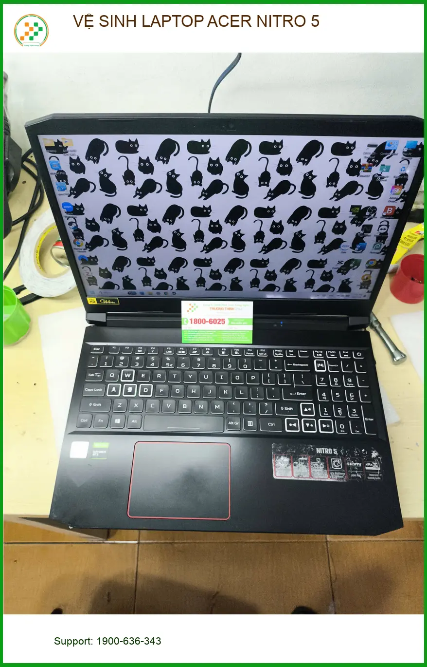 Tiệm Vệ sinh Laptop Acer Nitro 5 Quận Gò Vấp - Anh Hùng review máy nóng ảnh thực tế 1