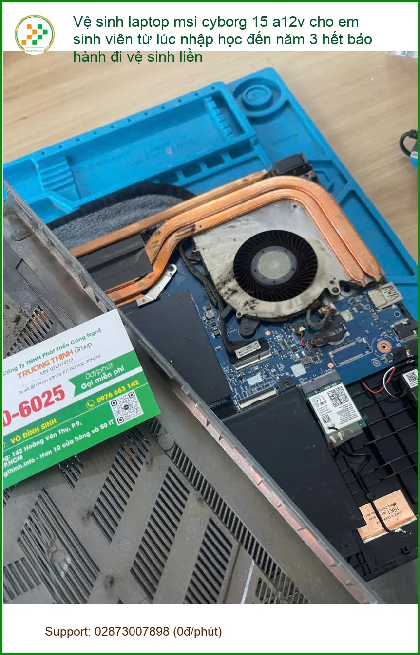 Địa điểm vệ sinh laptop msi cyborg 15 a12v Phú Nhuận - Em Thanh ảnh thực tế 2