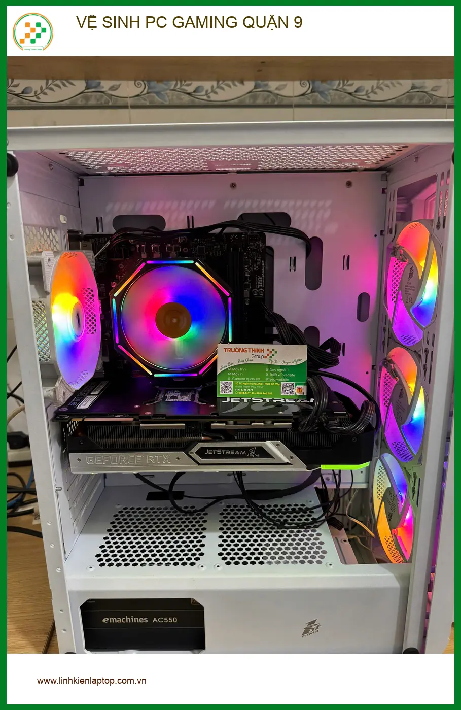 Chị Thảo nhà thiết kế tìm dịch vụ Vệ sinh PC GAMING Quận 9 giá sinh viên ảnh thực tế 2