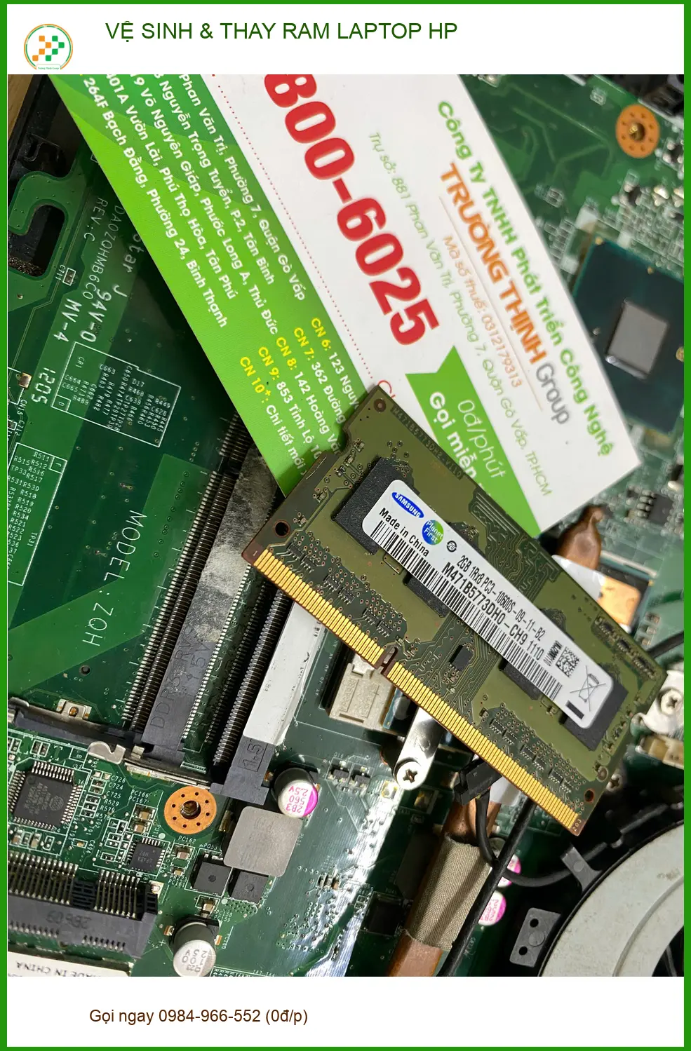 Dịch vụ vệ sinh & thay ram laptop HP Quận 12 - Chị Mai cần máy khỏe ảnh thực tế 2