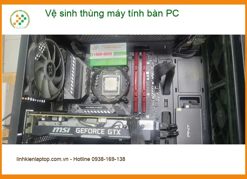 Anh Tùng shipper lo máy ì ạch - Tiệm vệ sinh thùng máy tính bàn PC Bình Tân ảnh thực tế 1