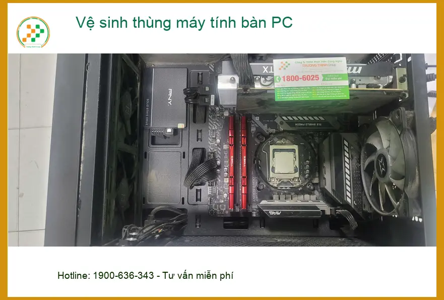 Anh Tùng shipper lo máy ì ạch - Tiệm vệ sinh thùng máy tính bàn PC Bình Tân ảnh thực tế 2