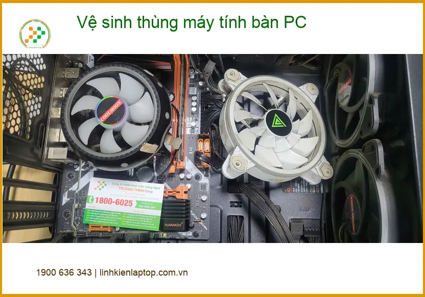 Dịch vụ vệ sinh thùng máy tính bàn PC Quận Bình Tân - Chị Thuý lo máy nóng ảnh thực tế 1