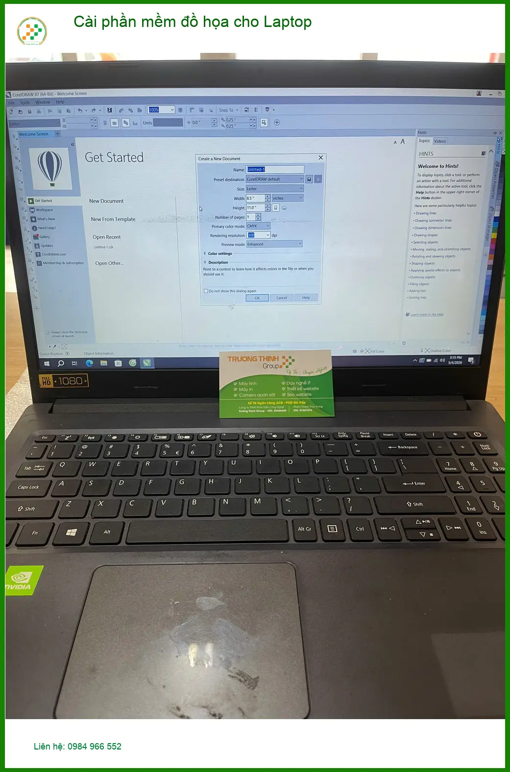 Anh Quốc kỹ sư cần cài phần mềm đồ họa cho laptop ở Quận Thủ Đức ảnh thực tế 1