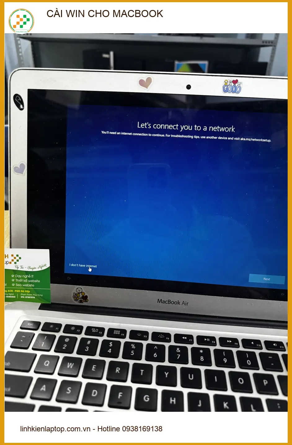 Anh Kiên lập trình viên ở Quận 10 tìm chỗ cài Win cho MacBook uy tín ảnh thực tế 2